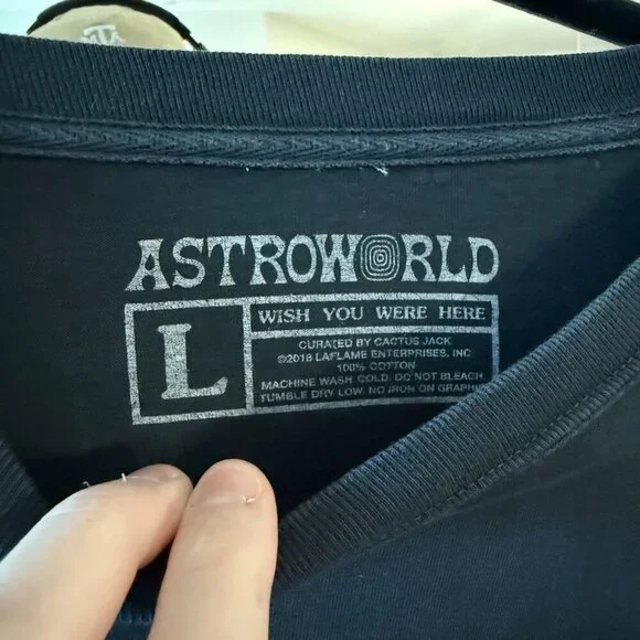 Travis Scott Astroworld Wish You Were Here Long Sleeve Shirt Size L - Picture 3 of 4